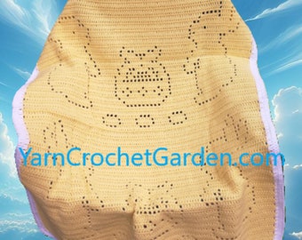 Crochet Bunny Blanket Pattern: Easter Baby Afghan (PDF Pattern)