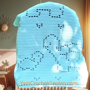 Turtle Crochet Baby Blanket Pattern PDF - Digital Download