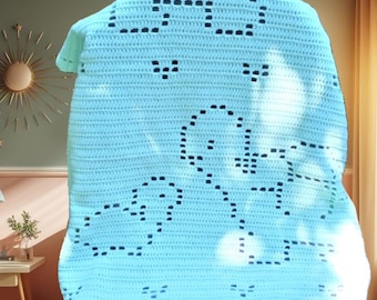 Turtle Crochet Baby Blanket Pattern PDF - Digital Download