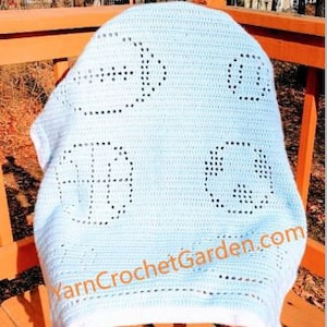 Filet Crochet Pattern Baby Blanket Sport Balls Boy Kids Teenager Adults Blanket Baseball Basketball Football Soccer Ball Baby Afghan Crochet