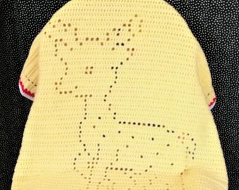 Crochet Baby Blanket Deer Crochet Pattern Crochet Girl Blanket Baby Afghan Crochet Blanket Crochet Boy Blanket Easy More Sizes For Kid Adult