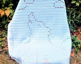 Crochet Baby Blanket Wolf Dog Crochet Girl Blanket Baby Afghan - Etsy