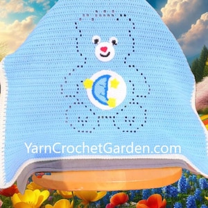 Crochet Bear Baby Blanket Pattern Crochet Baby Blanket Bear Baby Afghan Crochet Blanket Sleeping Dream Crochet Pattern Easy Sizes Kids Adult