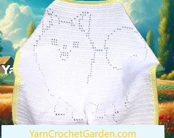 Crochet Pomeranian Blanket Pattern: Filet Dog Afghan (PDF Pattern)