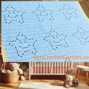 Gehäkelte Stern-Decke Muster Baby-Decke häkeln Baby-Decke Afghan Häkeldecke häkeln Jungen-Mädchen-Decke häkeln Einfache Größen Kinder Erwachsene