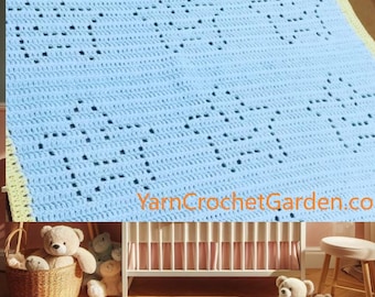 Crochet Star Blanket Pattern: Baby Afghan, Easy Stitch (PDF Pattern)
