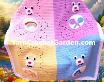 Crochet Teddy Bear Blanket Pattern: Baby Afghan, Kid & Adult Sizes (PDF Pattern)