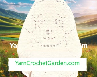 Crochet Poodle Blanket Pattern: Easy Filet Design (PDF Pattern)