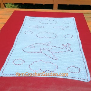 Crochet Baby Blanket Airplane Crochet Girl Blanket Baby Afghan Crochet Blanket Crochet Boy Blanket Crochet Patterns Filet Blanket Crochet