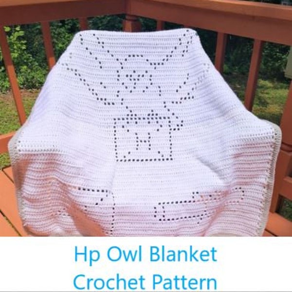 Crochet Owl Blanket Pattern Crochet Patterns Crochet Christmas Halloween Blanket Baby Afghan Crochet Filet Blanket Easy Sizes Fit Kids Adult