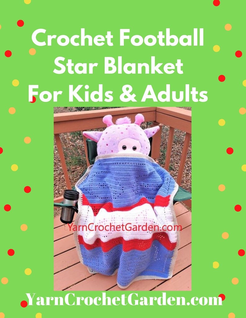Crochet Football Blanket Pattern Easy for Beginner Crochet Etsy