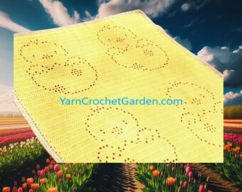 Crochet Chick Easter Blanket Pattern: Baby Afghan (PDF Pattern)