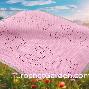 Crochet Bunny Blanket Pattern: Baby Afghan (Digital Download)