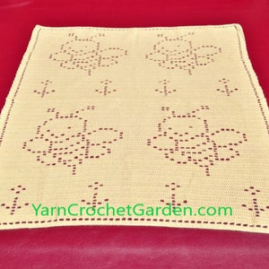 Crochet Bee blanket Pattern, Baby Blanket Crochet Pattern, Crochet Bee Blanket, Crochet Filet Blanket, Filet Crochet Pattern, Easy Crochet