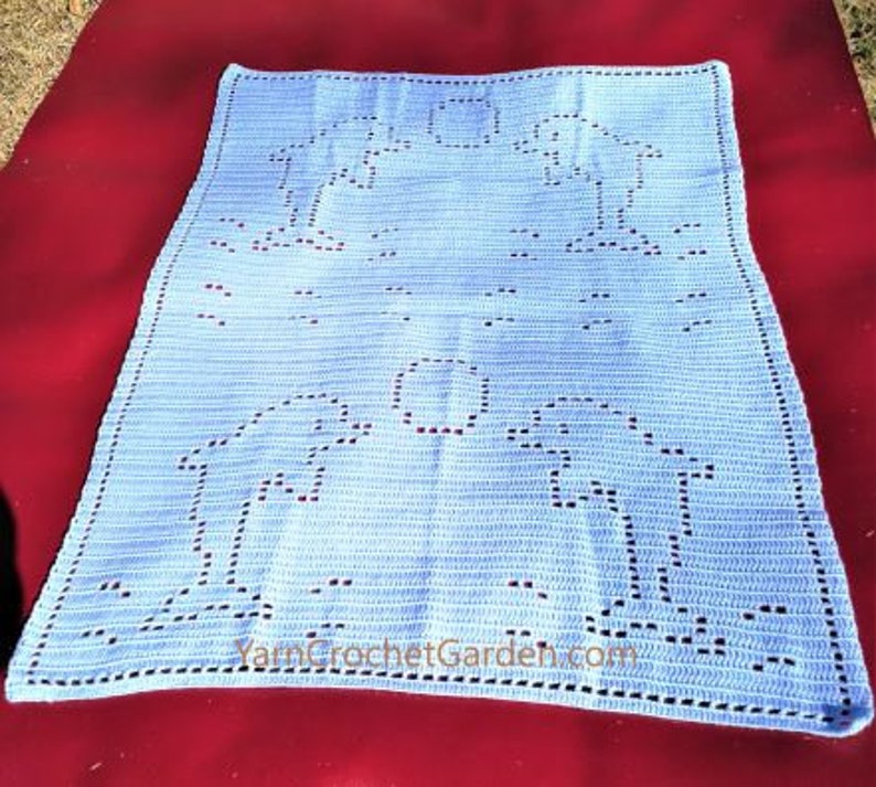 Crochet Dolphin Blanket Pattern Easy for Beginners Crochet Etsy