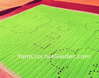 Crochet Clover Leaf Blanket Pattern: Baby to Adult Sizes (PDF Pattern)