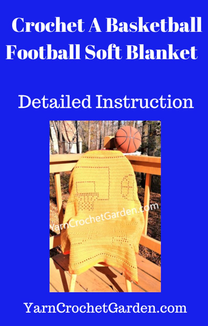 Crochet Pattern Blanket Sport Basketball Football Filet Etsy