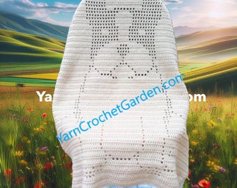 Crochet Boston Terrier Blanket Pattern: Filet Puppy Afghan (PDF Pattern)