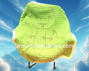 Crochet Snake Blanket Pattern: Filet Baby Afghan (Digital Download)