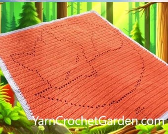 Crochet Fox Blanket Pattern: Forest Animal Afghan (Digital Download)
