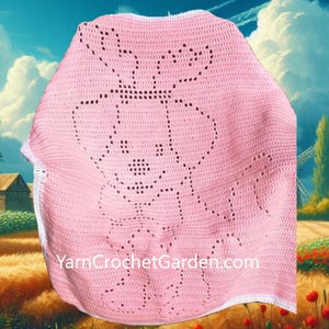 Crochet Dog Reindeer Blanket Pattern: Christmas Filet Design (PDF Pattern)