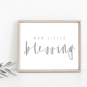 BABY | BLESSING | Our little Blessing | nursery print | Blessing Day Sign | Digital Download | baby sign | Newborn Print | Baby blessing