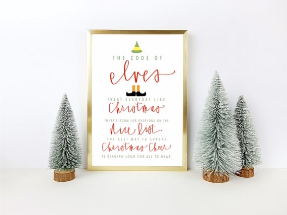 Buddy The Elf Print Elf Movie Quote The Best Way To Spread Etsy