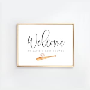 BASEBALL WELCOME party Sign | Rookie | SPORTS theme Baby Shower | Baseball Birthday | First birthday | Ball game | Minimalist | Coed modern