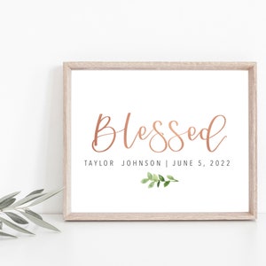 BLESSED baby sign | BABY blessing | Blessing Day Sign | Digital Download | Newborn | Nursery | Blessing Day | Baptism | Christening | LDS