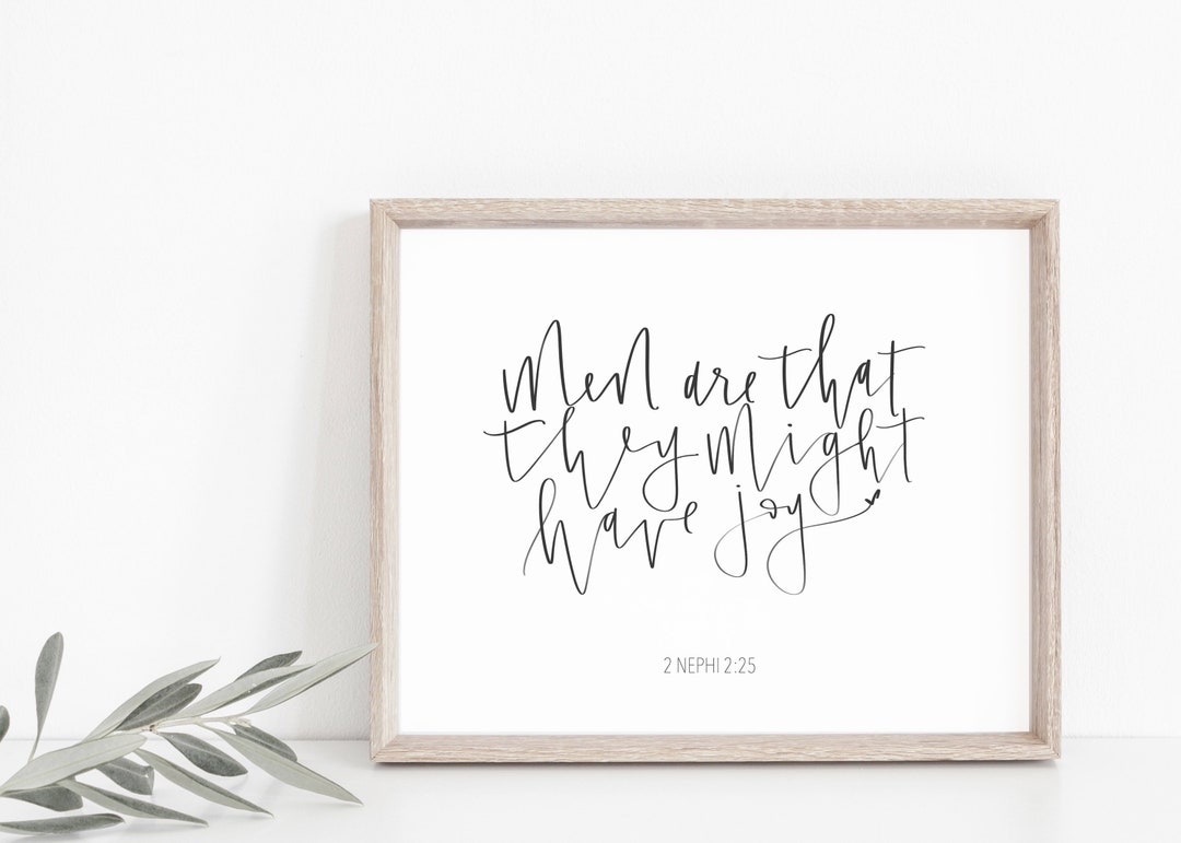 Men are that they might have joy religious print lds modern