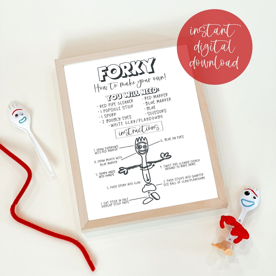 FORKY Make Your Own Forky Sign Modern Party Toy Story Party FORKY Make Your Own Forky Sign Modern Party Toy Story Party