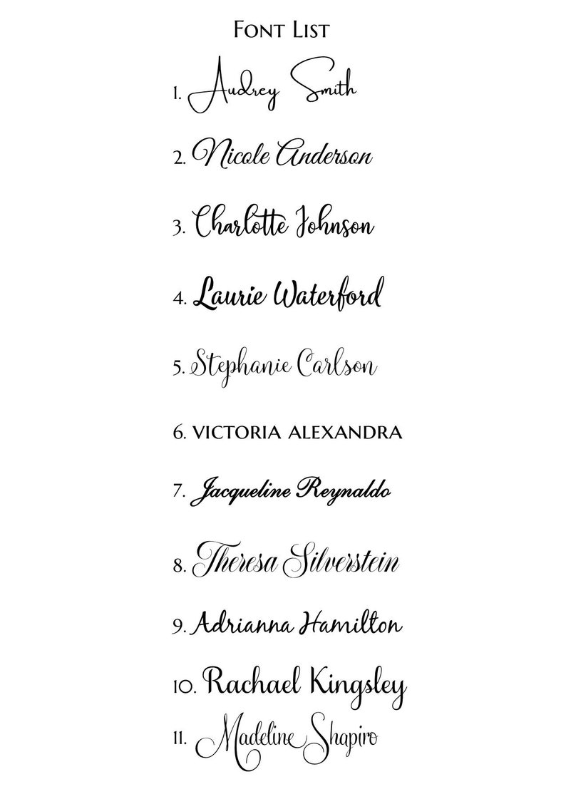 Ivory or Light Gray Place Cards Wedding Place Cards Navy or Gray Ink Escort Cards with Black White