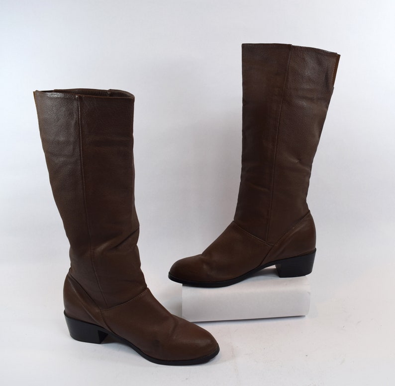Bagatelle Vintage 90s Womens Brown Leather Slouch Riding Boots Size 9M