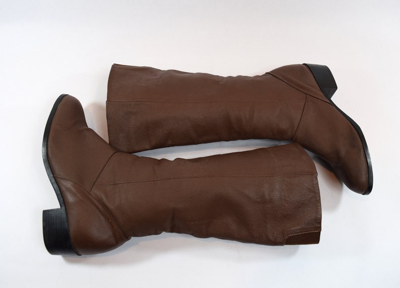 Bagatelle Vintage 90s Womens Brown Leather Slouch Riding Boots Size 9M
