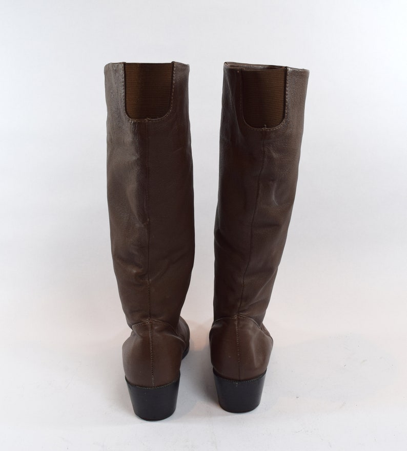 Bagatelle Vintage 90s Womens Brown Leather Slouch Riding Boots Size 9M