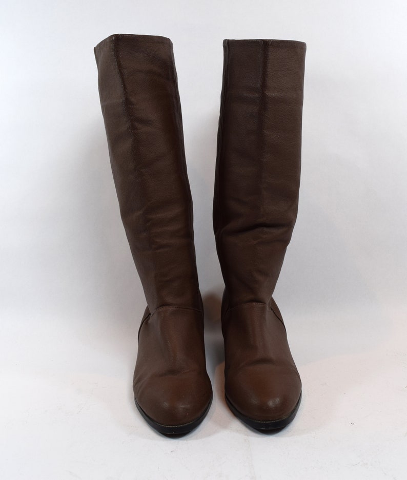 Bagatelle Vintage 90s Womens Brown Leather Slouch Riding Boots Size 9M