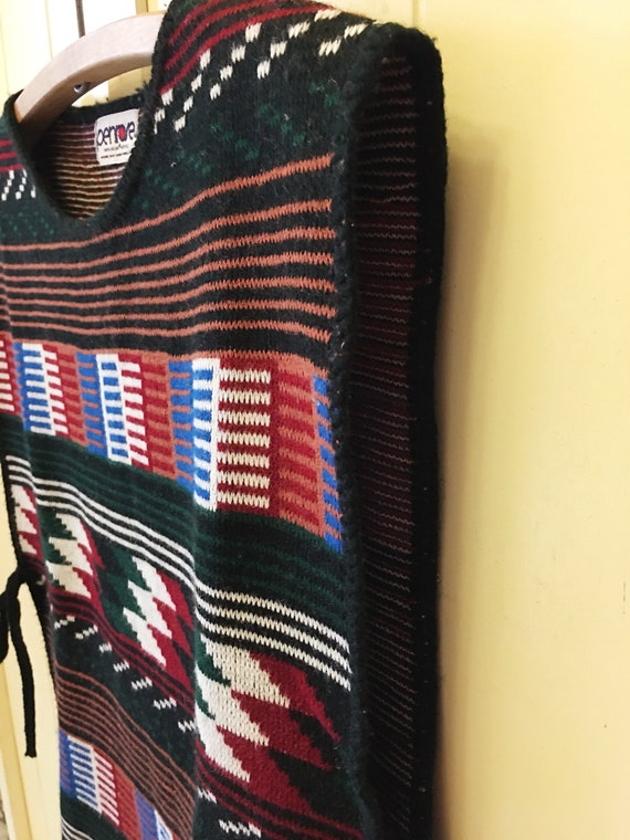 Vintage Southwestern Poncho // Serape // Tribal /… - image 3