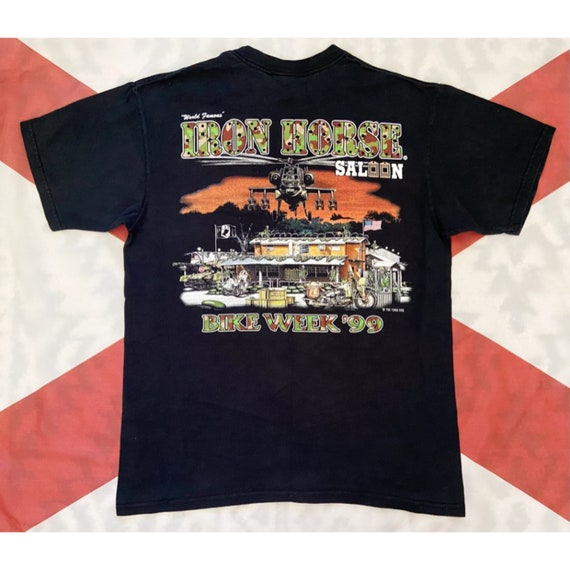 Vintage 90s Iron Horse Saloon Shirt // Bike Week … - image 1