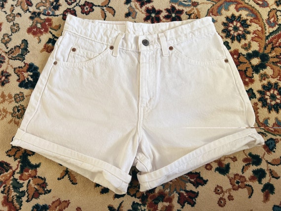 Vintage 90s White Levi’s 550 Orange Tab Shorts //… - image 7