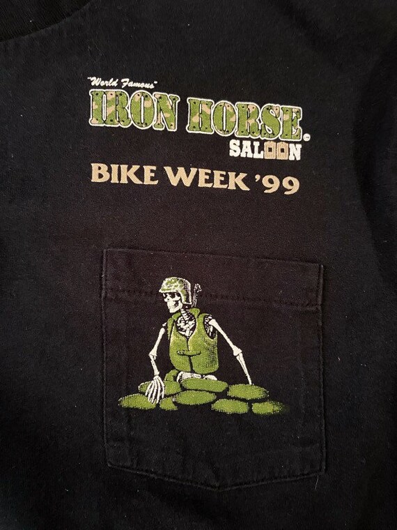 Vintage 90s Iron Horse Saloon Shirt // Bike Week … - image 4