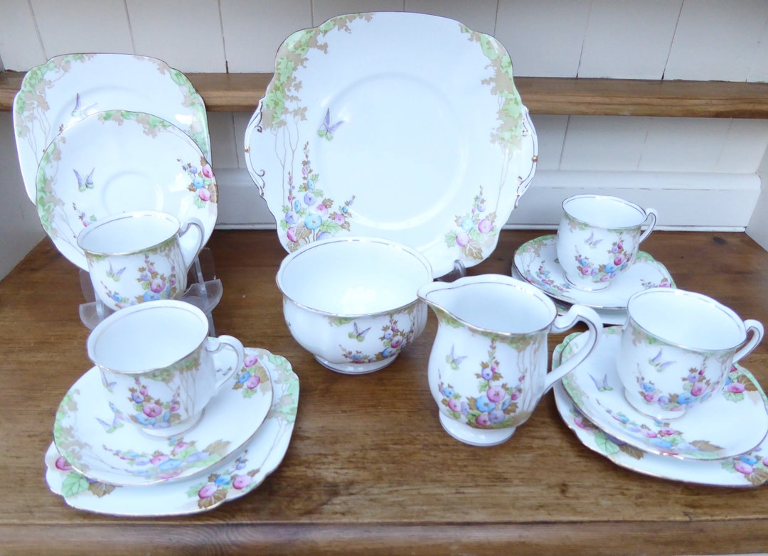 Vintage 15 Piece Royal Standard China Tea Set Etsy