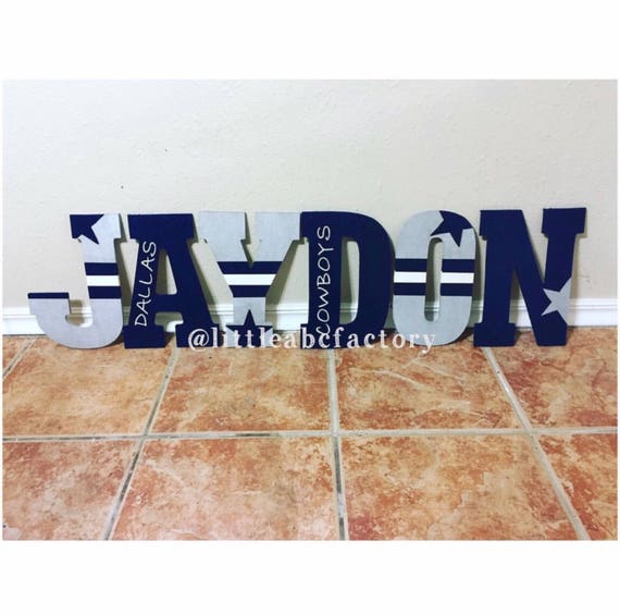 Sports Letters Nfl Letters Nfl Team Letters 11in Dallas Cowboys Letters Nursery Decor Man Cave Room Decor Wooden Letters