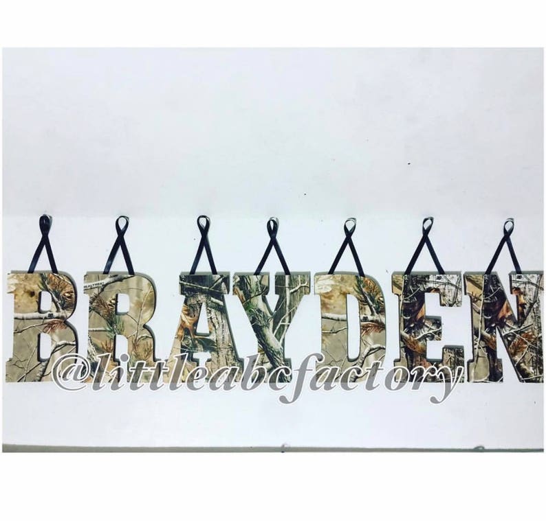 6in Camouflage Letters Camo Letters Room Decor Nursery Etsy
