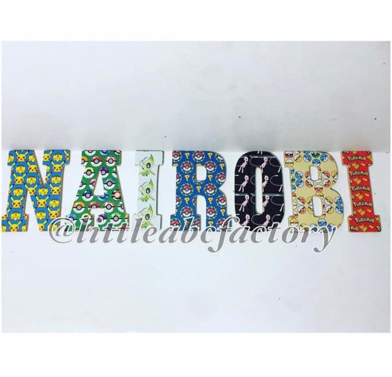 Pokemon Room Decor Nursery Decor Hunting Boys Letters Etsy
