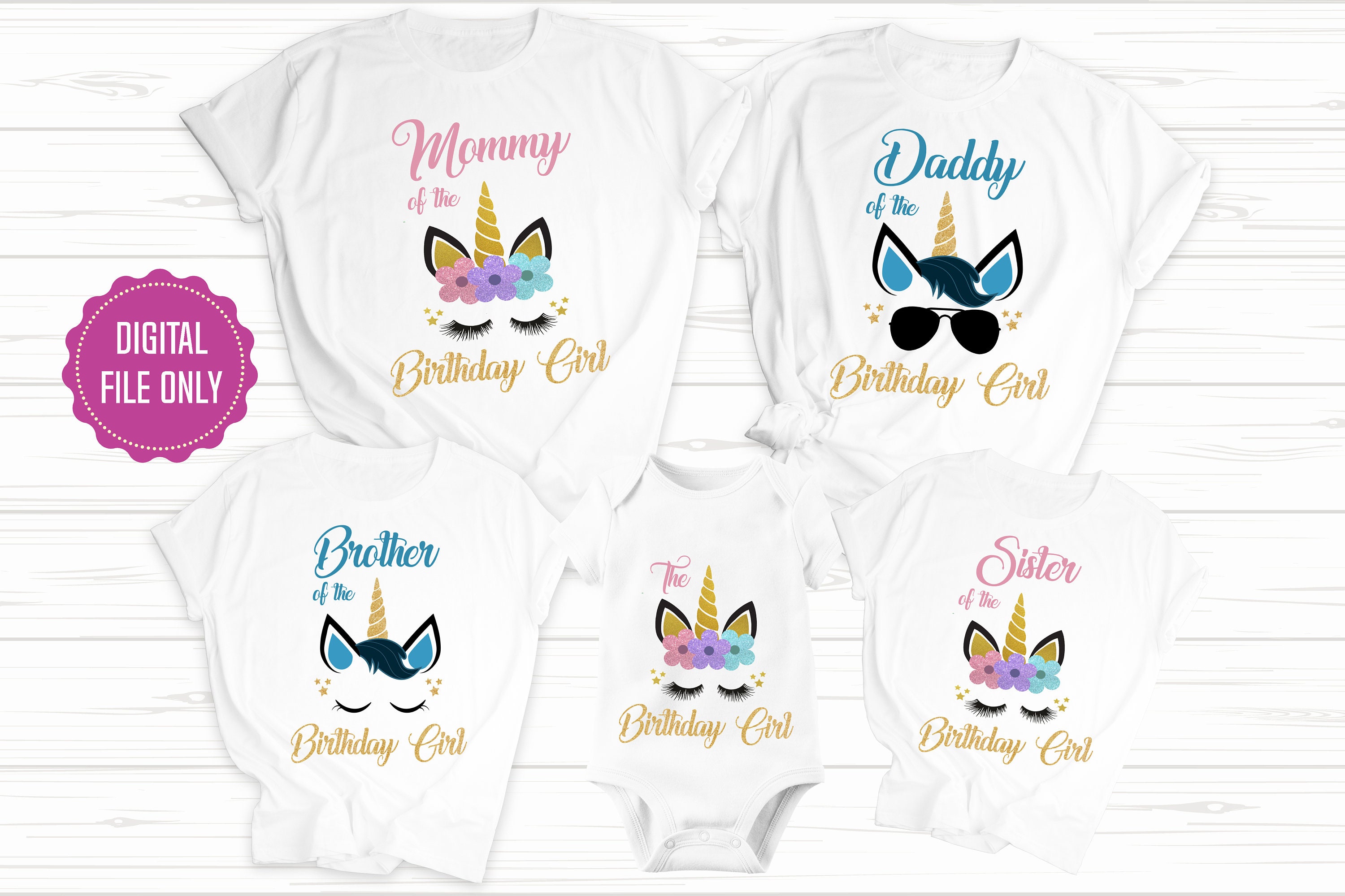 camisetas unicornio familia