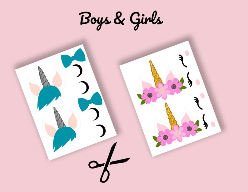 unicorn diy favor bag template unicorn party bags printable etsy