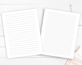 a5 lined paper etsy