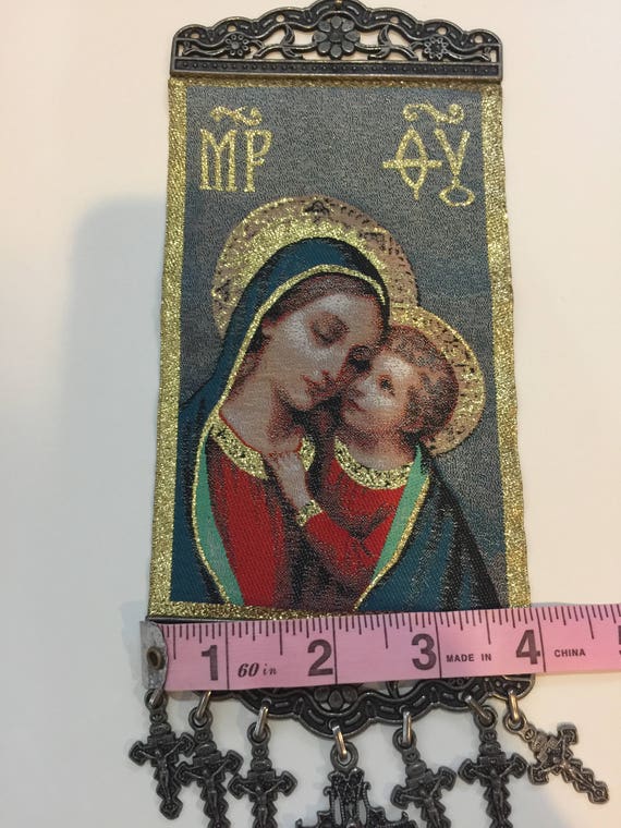 Jesus Protector Home Amulet Carpet Wall Rugs 11 inches with croses