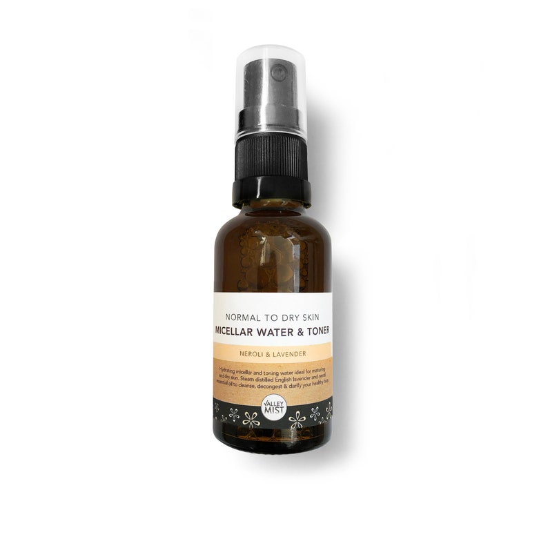 Vegan Micellar & Toner, Normal to Dry Skin neroli and lavender. Up to 200ml image 4