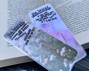 Frances Hodgson Burnett “The Secret Garden” Bookmarks | Gifts for Booklovers | Gifts for Readers | Cute Bookmarks | Flower Floral Bookmarks